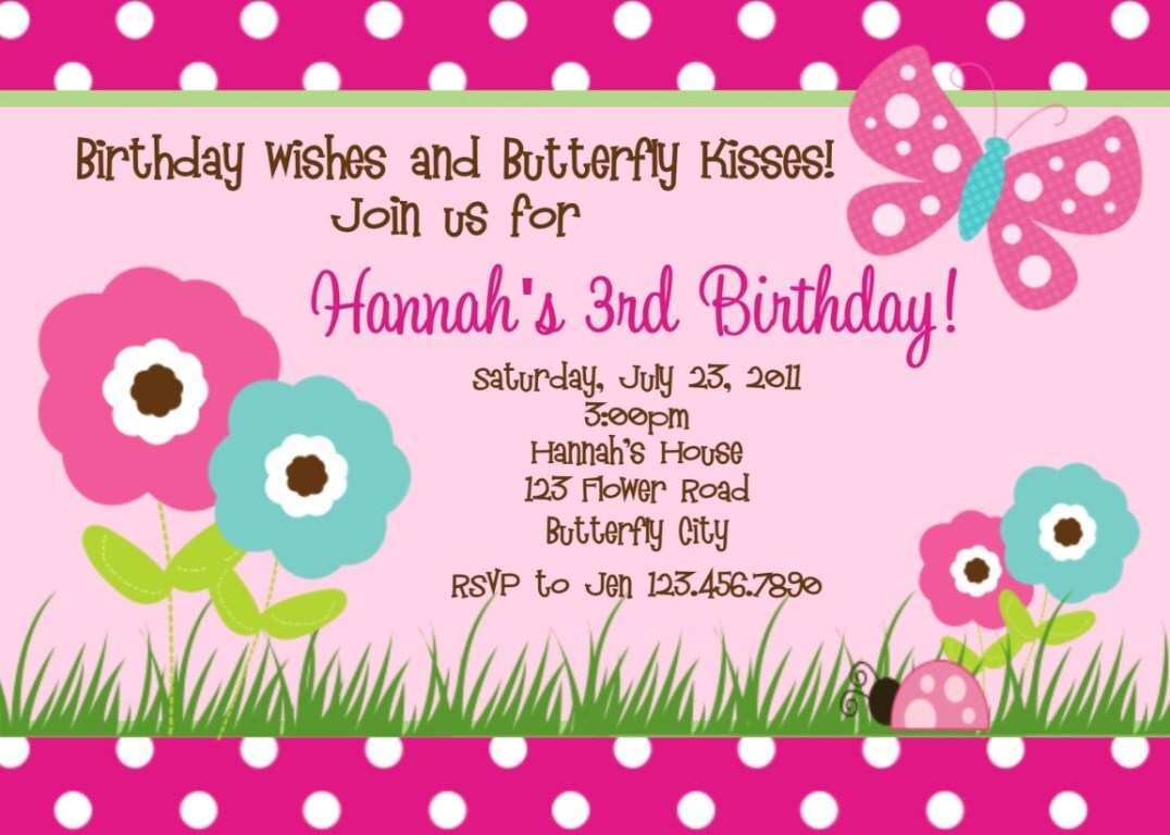 92 Create Birthday Invitation Butterfly Template With Stunning Design for Birthday Invitation Butterfly Template