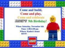 92 Create Lego Birthday Party Invitation Template Formating with Lego Birthday Party Invitation Template