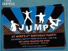 92 Customize Our Free Trampoline Birthday Party Invitation Template With Stunning Design for Trampoline Birthday Party Invitation Template