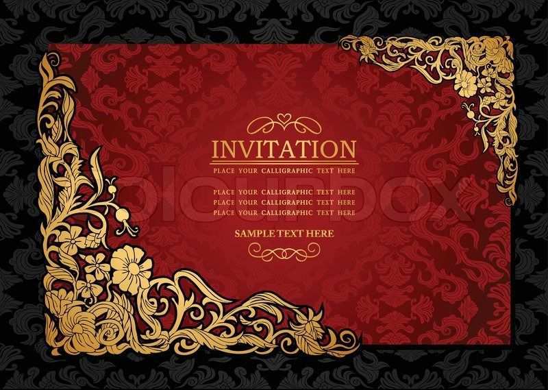 92 Format Wedding Invitation Templates Red And Gold Photo for Wedding Invitation Templates Red And Gold