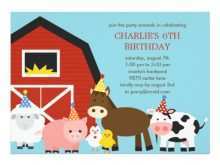 92 Free Farm Animal Birthday Invitation Template in Photoshop for Farm Animal Birthday Invitation Template