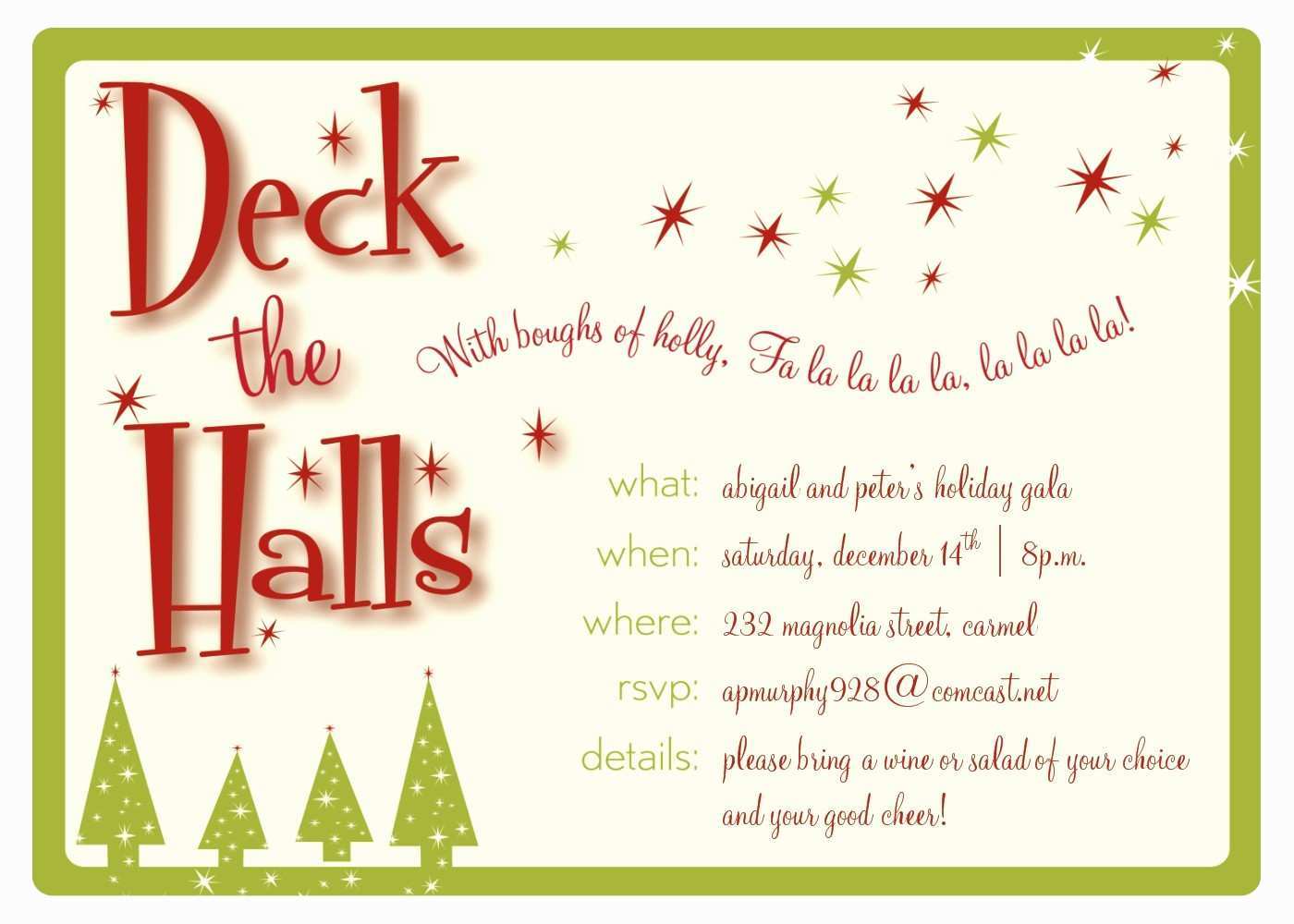 92 Free Printable Microsoft Word Holiday Party Invitation Template Photo for Microsoft Word Holiday Party Invitation Template