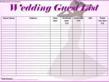 92 Free Printable Wedding Invitation List Template Photo for Wedding Invitation List Template