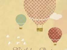 92 How To Create Hot Air Balloon Birthday Invitation Template With Stunning Design by Hot Air Balloon Birthday Invitation Template