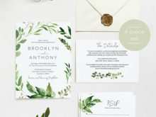 92 Online Greenery Wedding Invitation Template With Stunning Design with Greenery Wedding Invitation Template