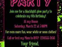 92 Online Neon Party Invitation Template for Ms Word for Neon Party Invitation Template