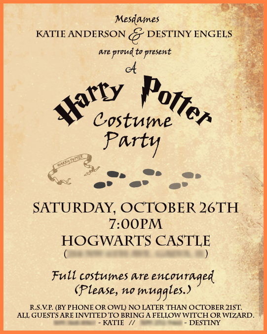 92 Printable Harry Potter Birthday Invitation Template For Free with ...