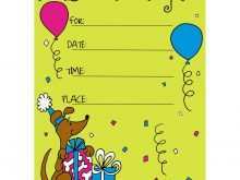 92 Printable Kid Birthday Party Invitation Template Word For Free for Kid Birthday Party Invitation Template Word