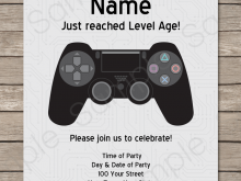 92 Printable Video Game Party Invitation Template in Word with Video Game Party Invitation Template