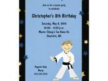 92 Standard Karate Party Invitation Template for Ms Word with Karate Party Invitation Template