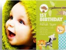 93 Adding Baby Birthday Invitation Card Template Vector For Free with Baby Birthday Invitation Card Template Vector