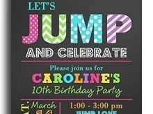 93 Adding Jump Birthday Invitation Template for Ms Word for Jump Birthday Invitation Template