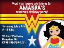 93 Blank Wonder Woman Party Invitation Template Download for Wonder Woman Party Invitation Template