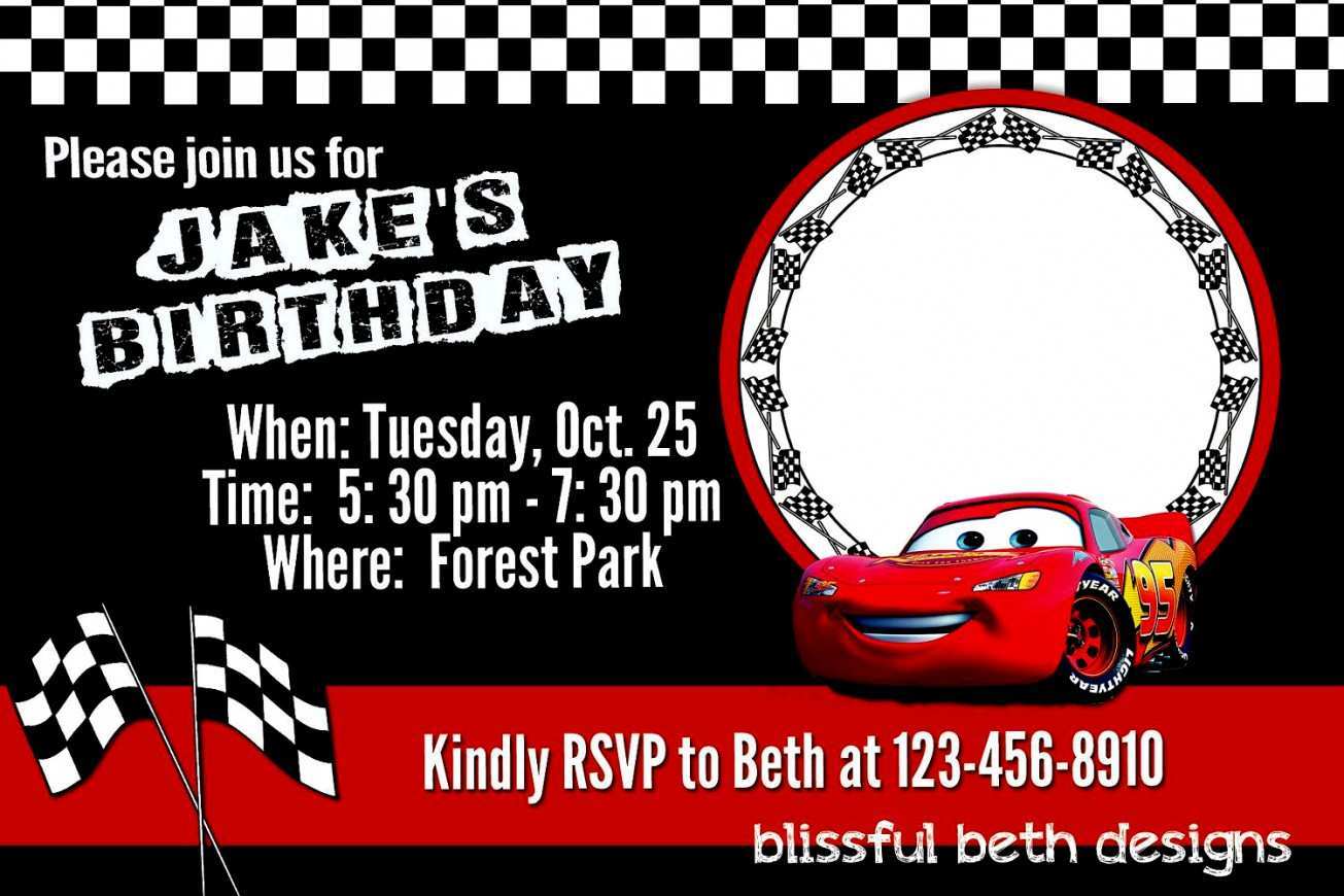 93 How To Create Disney Cars Birthday Invitation Template Free Layouts with Disney Cars Birthday Invitation Template Free