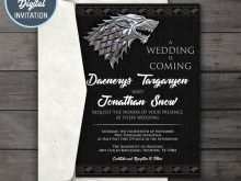 93 Printable Game Of Thrones Wedding Invitation Template Photo with Game Of Thrones Wedding Invitation Template