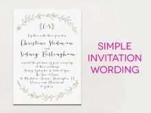93 Printable Wedding Invitation Template Simple With Stunning Design for Wedding Invitation Template Simple