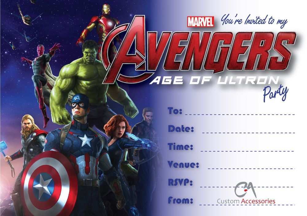 93 The Best Avengers Party Invitation Template Photo by Avengers Party Invitation Template