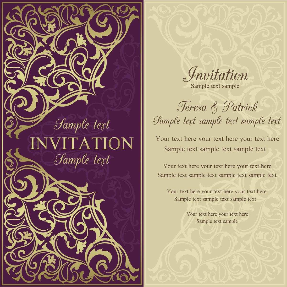 22 Visiting The Example Of Invitation Card Templates by The For Sample Wedding Invitation Cards Templates