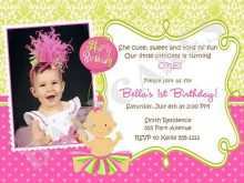 94 Adding Baby Birthday Invitation Template With Stunning Design with Baby Birthday Invitation Template