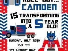 94 Adding Transformers Birthday Invitation Template for Ms Word by Transformers Birthday Invitation Template