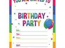 94 Blank Birthday Party Invitation Template in Word for Birthday Party Invitation Template