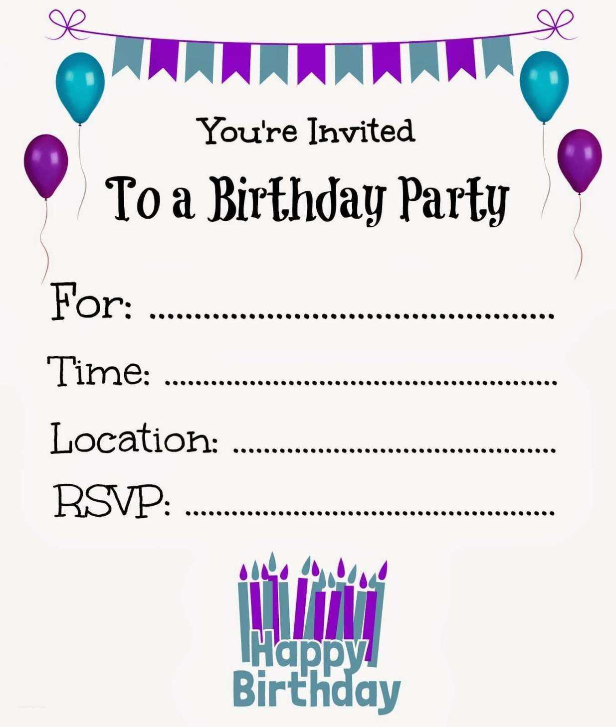94 Customize Our Free Birthday Party Invitation Template Free Online Formating for Birthday Party Invitation Template Free Online
