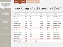 94 Customize Our Free Wedding Invitation Tracker Template Templates with Wedding Invitation Tracker Template