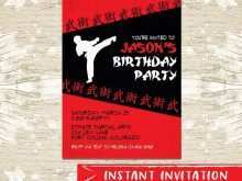 Karate Party Invitation Template