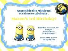 94 Free Minions Birthday Invitation Template Templates for Minions Birthday Invitation Template