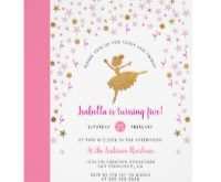 94 Free Printable Ballerina Birthday Invitation Template Free Formating for Ballerina Birthday Invitation Template Free