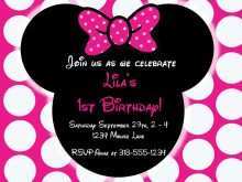 94 Free Printable Minnie Mouse Party Invitation Template in Word by Minnie Mouse Party Invitation Template