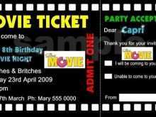 Ticket Birthday Invitation Template