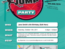 94 Online Jump Birthday Invitation Template Maker with Jump Birthday Invitation Template