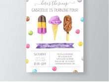 Ice Cream Birthday Invitation Template Free