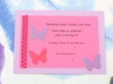 94 The Best Birthday Invitation Template Butterfly Party Layouts by Birthday Invitation Template Butterfly Party