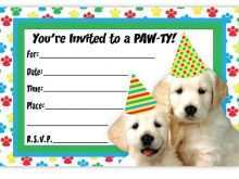 94 The Best Dog Party Invitation Template Now with Dog Party Invitation Template