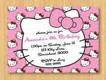 95 Adding Hello Kitty Birthday Invitation Card Template Free With Stunning Design by Hello Kitty Birthday Invitation Card Template Free