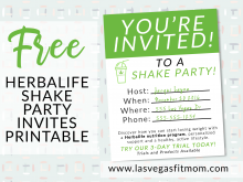 95 Adding Herbalife Shake Party Invitation Template For Free with Herbalife Shake Party Invitation Template