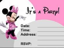95 Adding Minnie Mouse Party Invitation Template Download by Minnie Mouse Party Invitation Template