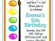 95 Adding Paint Party Invitation Template Free Formating by Paint Party Invitation Template Free