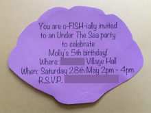 95 Best Under The Sea Birthday Party Invitation Template Photo with Under The Sea Birthday Party Invitation Template
