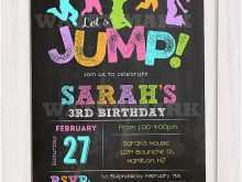 Trampoline Birthday Party Invitation Template