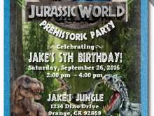 95 Creative Jurassic World Party Invitation Template Templates by Jurassic World Party Invitation Template