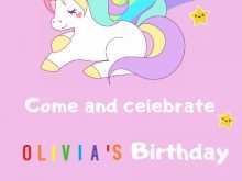 95 Format Birthday Invitation Template Unicorn Now with Birthday Invitation Template Unicorn