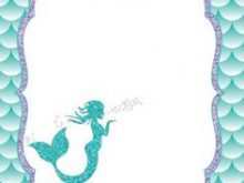 95 Printable Blank Mermaid Invitation Template With Stunning Design for Blank Mermaid Invitation Template