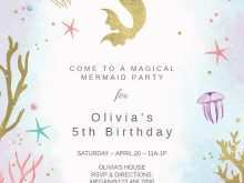 96 Free Mermaid Party Invitation Template For Free with Mermaid Party Invitation Template
