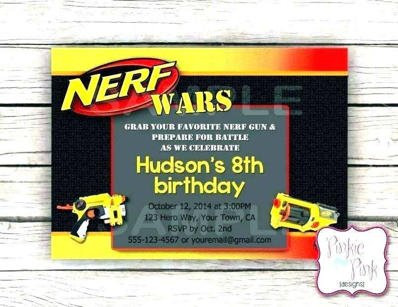 96 Online Nerf Birthday Invitation Template Free PSD File with Nerf Birthday Invitation Template Free