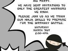 96 Report Karate Birthday Party Invitation Template Free in Word by Karate Birthday Party Invitation Template Free