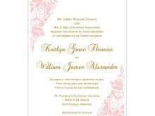 96 Standard Blush Pink Wedding Invitation Template in Word by Blush Pink Wedding Invitation Template