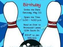 Bowling Party Invitation Template Free